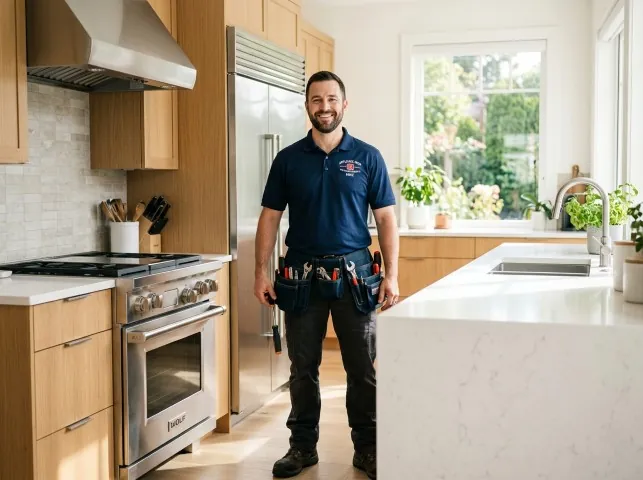 Appliance Repair Hero technician in a Antioch, TN kitchen after an appliance repair